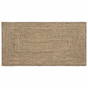 Vloerkleed 80x150 cm jute naturel zwart