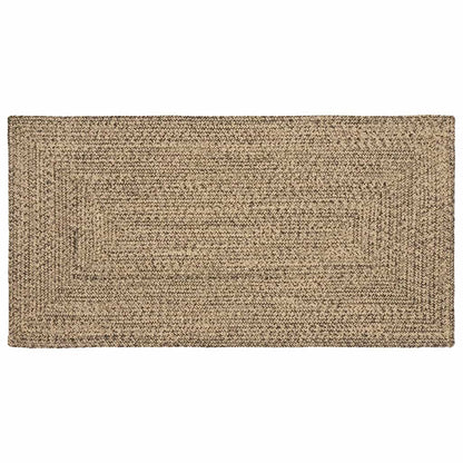 Tapijt Naturel en zwart 80 x 150 cm Jute