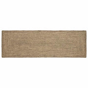 Vloerkleed 80x200 cm jute naturel zwart