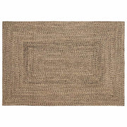 Vloerkleed 140x200 cm jute naturel zwart