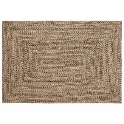 Tapijt Naturel en zwart 140 x 200 cm Jute