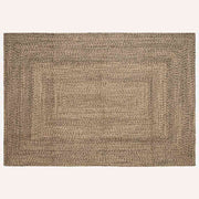 Vloerkleed 160x230 cm jute naturel zwart