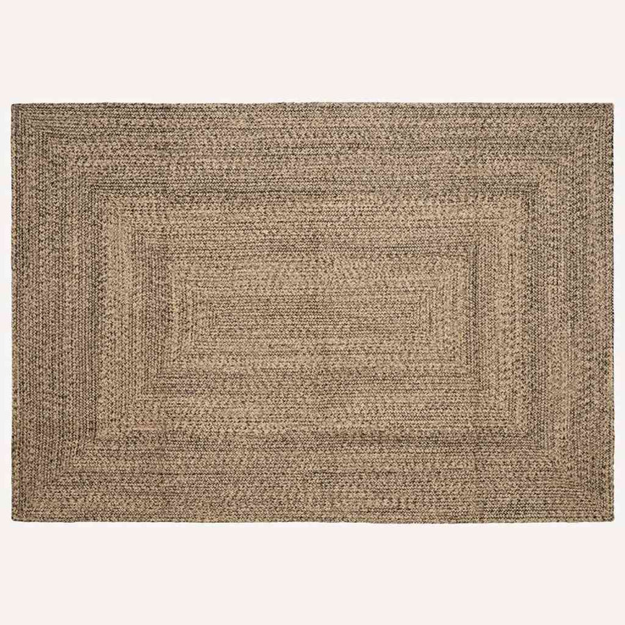 Tapijt Naturel en zwart 240 x 340 cm Jute