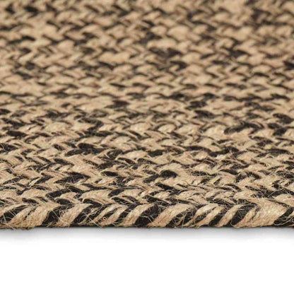 Tapijt Naturel en zwart 300 x 300 cm Jute