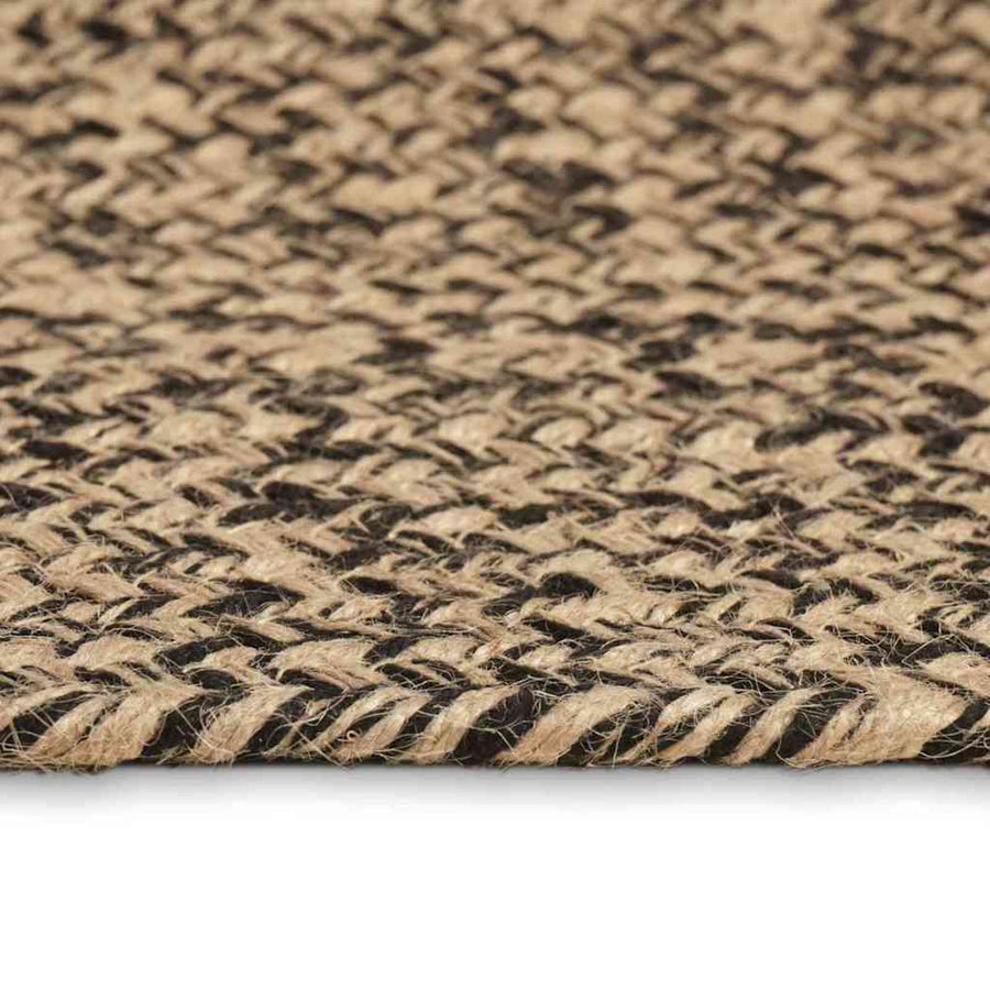 Tapijt Naturel en zwart 300 x 300 cm Jute