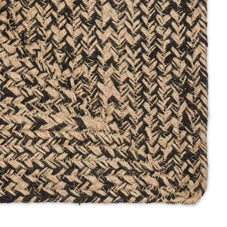 Tapijt Naturel en zwart 300 x 300 cm Jute