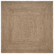 Vloerkleed jute 300x300 cm naturel zwart