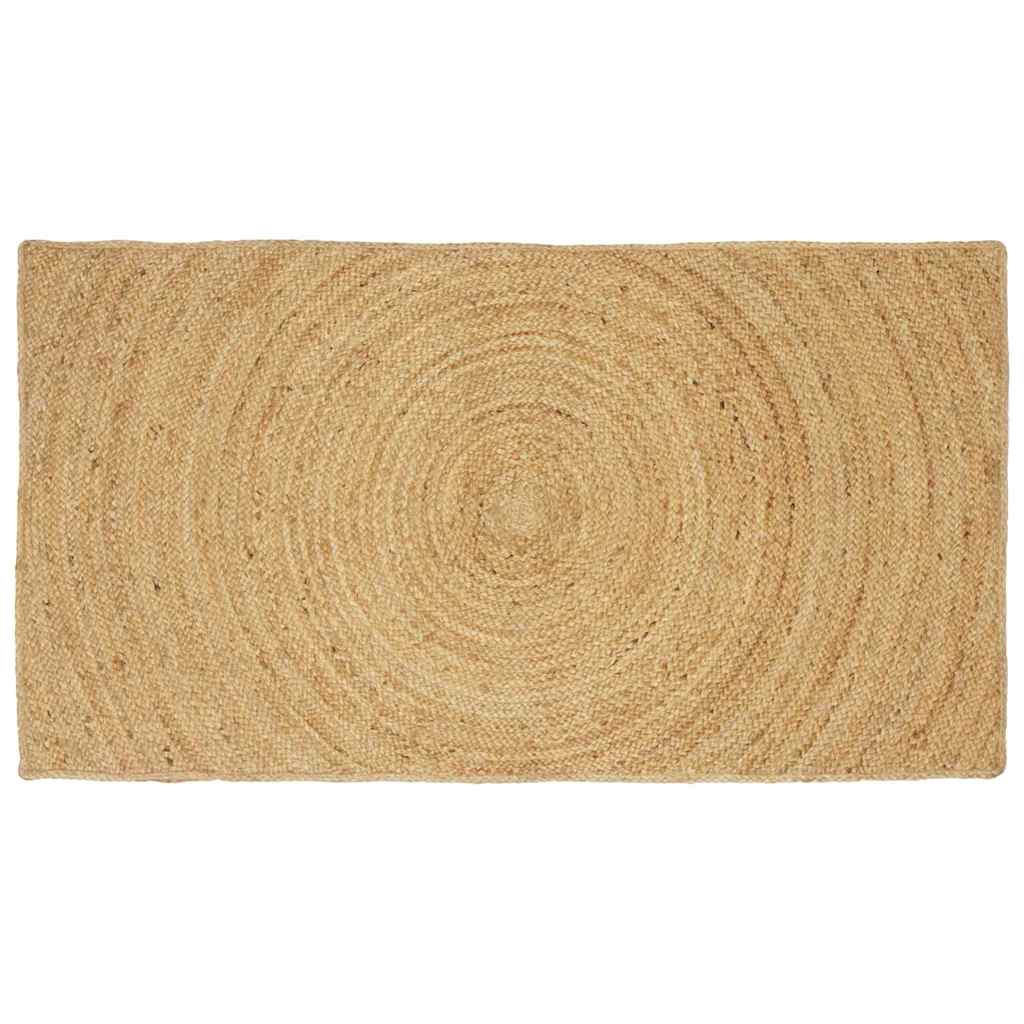 Vloerkleed Bruin Jute 60 x 110 cm Naturel