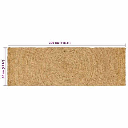Vloerkleed Bruin Jute 60 x 300 cm Naturel