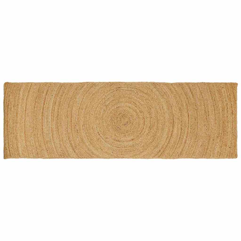 Vloerkleed Bruin Jute 80 x 200 cm Naturel