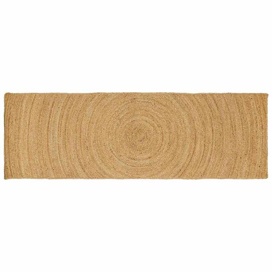 Vloerkleed Bruin Jute 80 x 200 cm Naturel