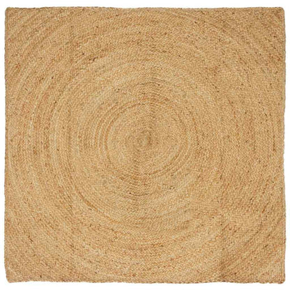 Vloerkleed Bruin Jute 160 x 160 cm Naturel