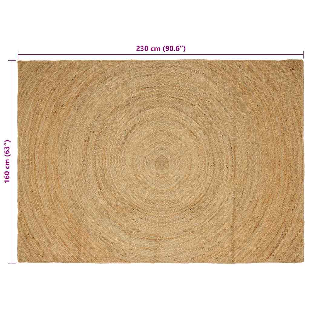 Vloerkleed Bruin Jute 160 x 230 cm Naturel