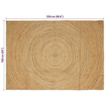Vloerkleed Bruin Jute 160 x 230 cm Naturel