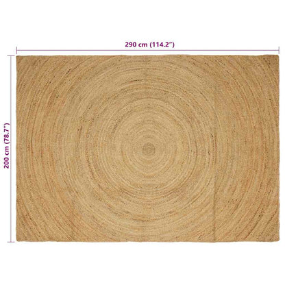 Vloerkleed Bruin Jute 200 x 290 cm Naturel