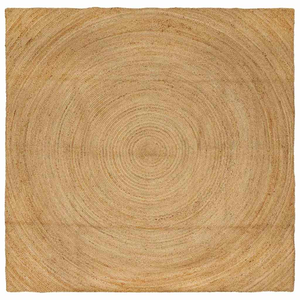 Vloerkleed Bruin Jute 240 x 240 cm Naturel