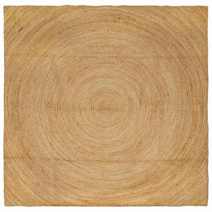 Vloerkleed Bruin Jute 240 x 240 cm Naturel