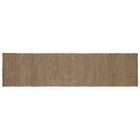 Vloerkleed 60 x 400 cm grijs jute