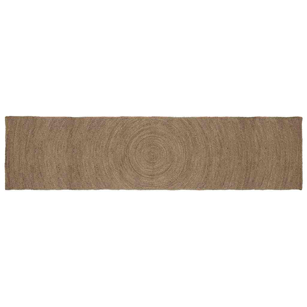 Vloerkleed Jute 60 x 400 cm Grijs
