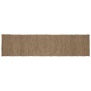 Vloerkleed 60 x 400 cm grijs jute
