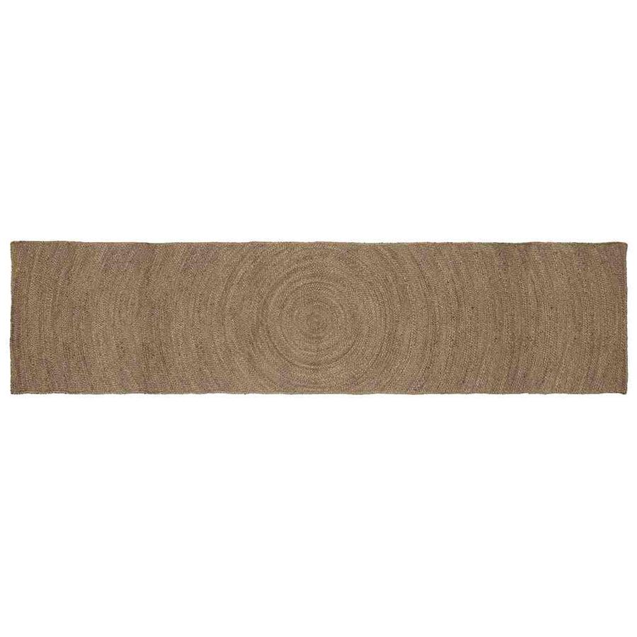 Vloerkleed Jute 60 x 400 cm Grijs