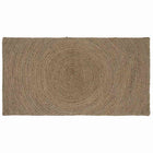 Vloerkleed grijs 80 x 150 cm jute