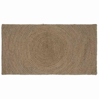 Vloerkleed Jute 80 x 150 cm Grijs