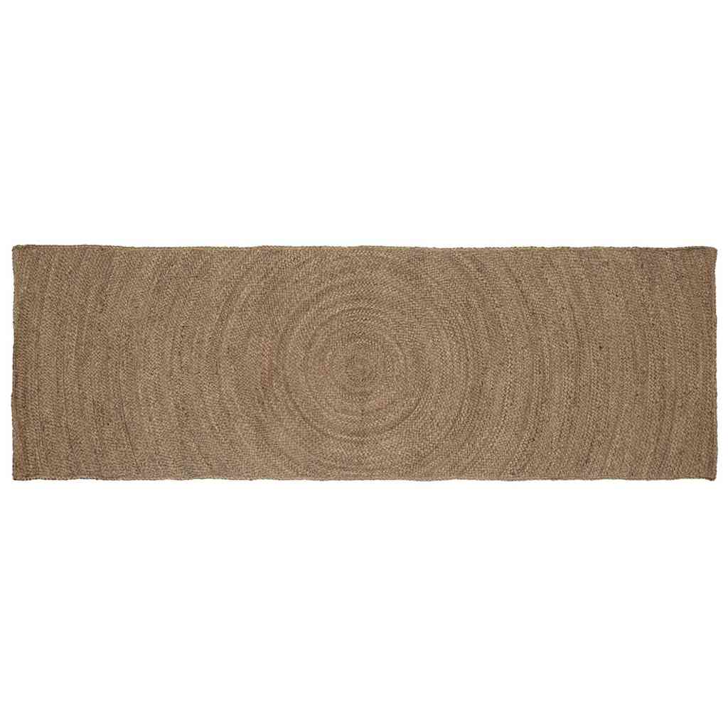 Vloerkleed Jute 80 x 250 cm Grijs