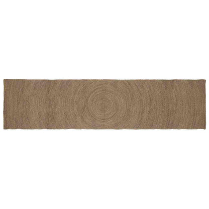 Vloerkleed Jute 80 x 400 cm Grijs