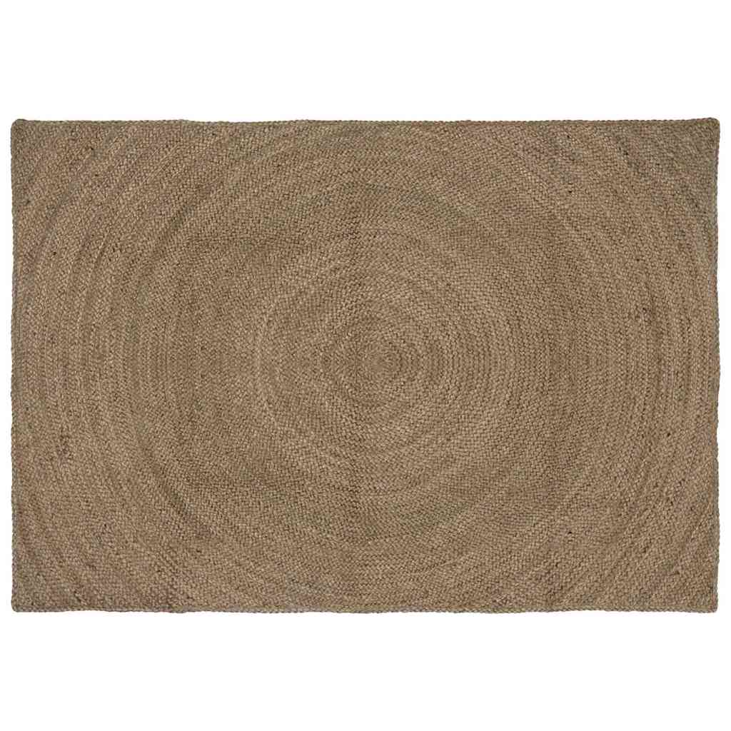 Vloerkleed Jute 120 x 170 cm Grijs