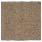 Vloerkleed vierkant grijs 160x160 cm jute
