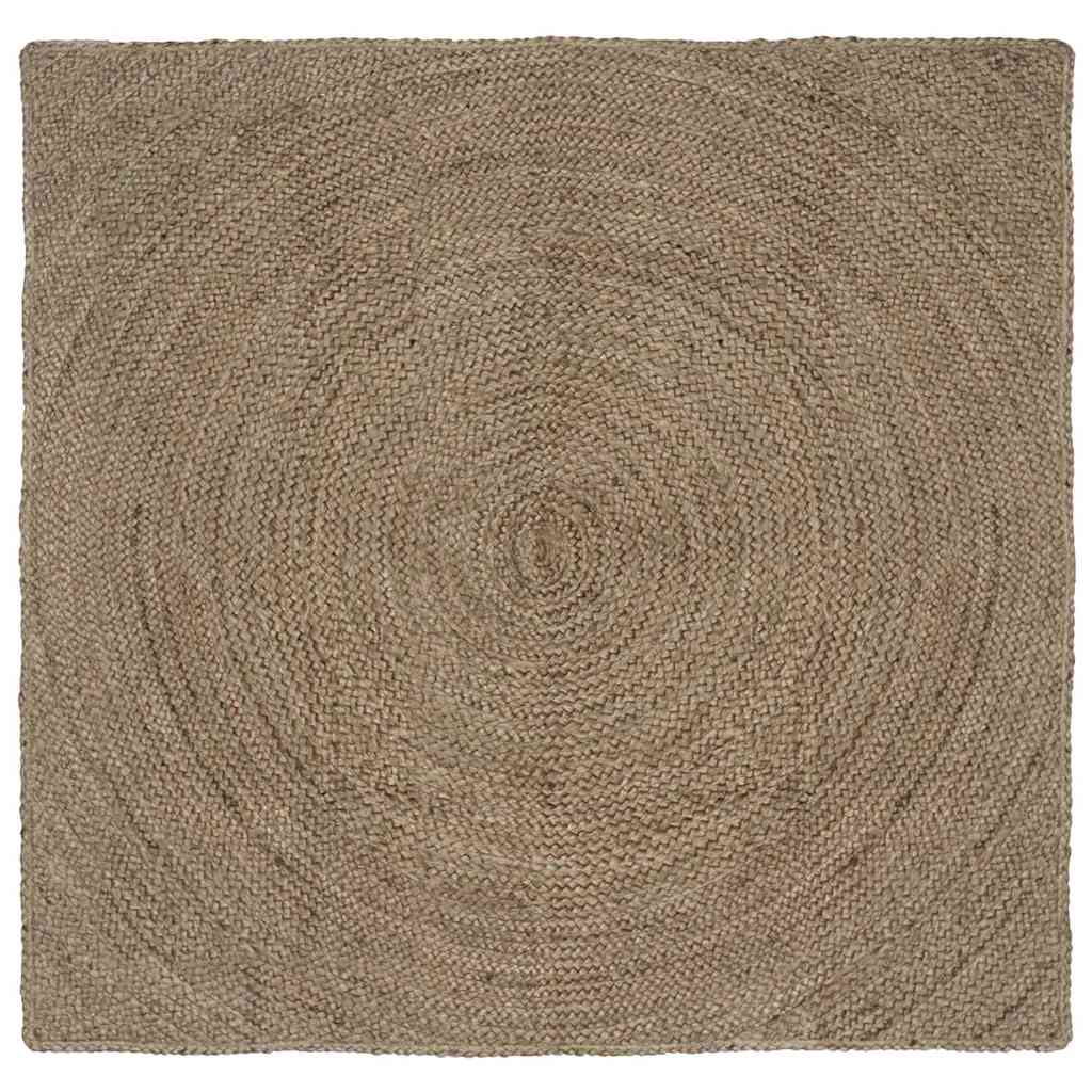 Vloerkleed Jute 160 x 160 cm Grijs