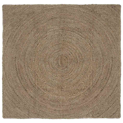 Vloerkleed Jute 160 x 160 cm Grijs