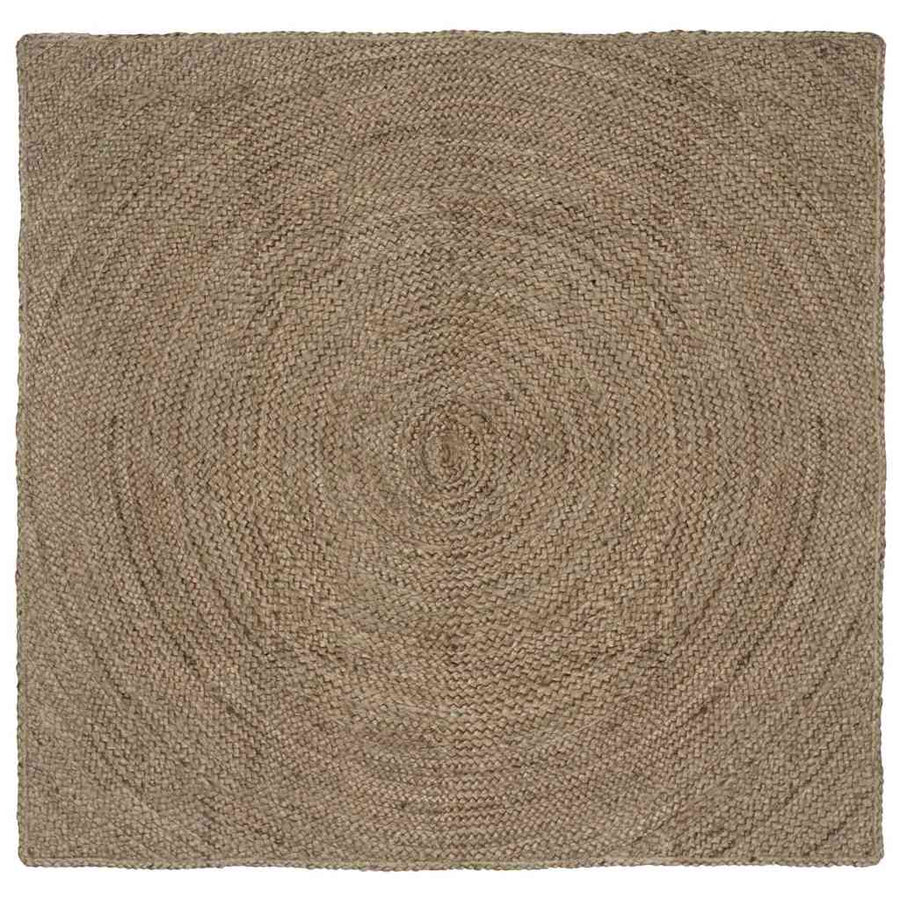 Vloerkleed Jute 160 x 160 cm Grijs