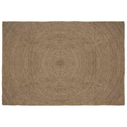 Vloerkleed 160x230 cm grijs jute