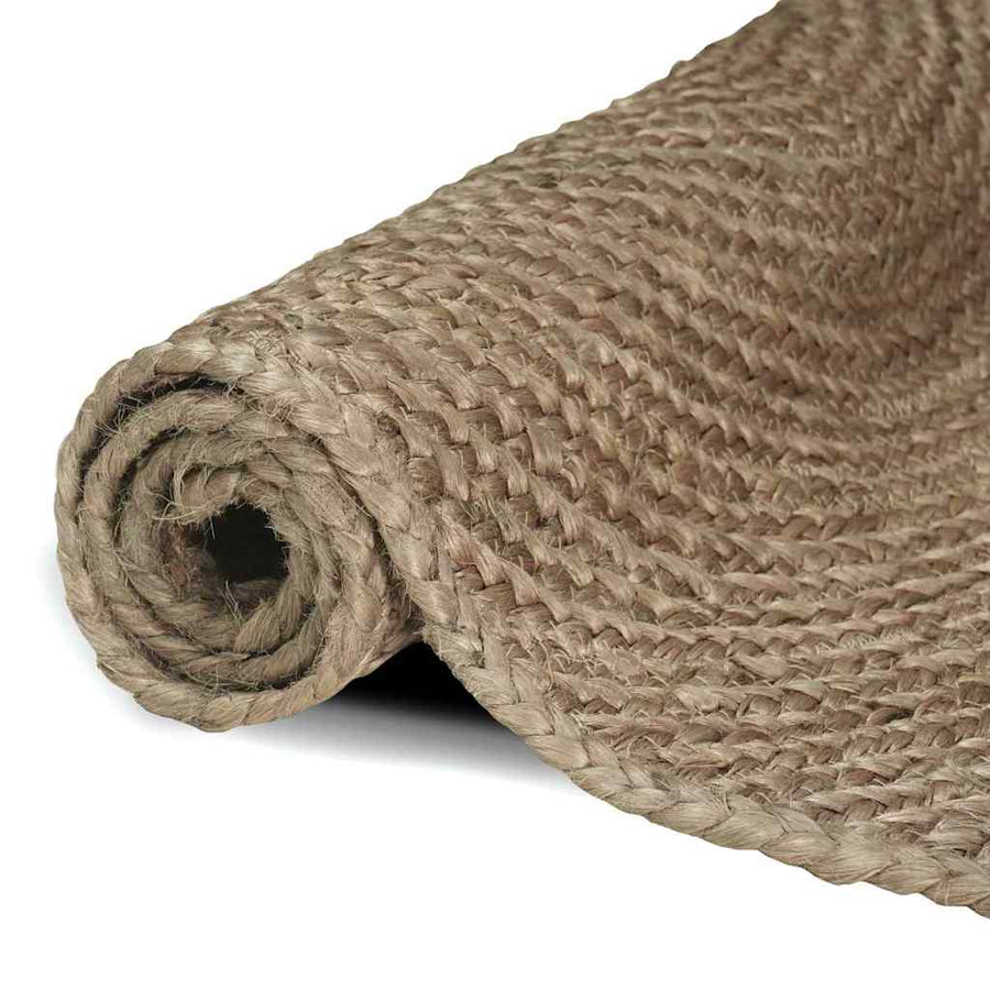 Vloerkleed Jute 200 x 200 cm Grijs