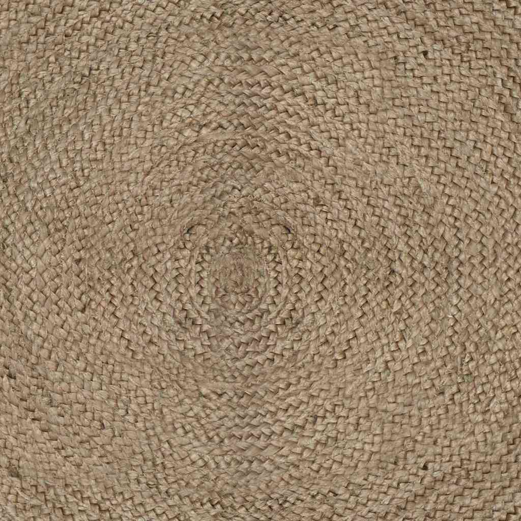 Vloerkleed Jute 200 x 200 cm Grijs