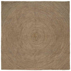 Vloerkleed jute grijs 200x200 cm