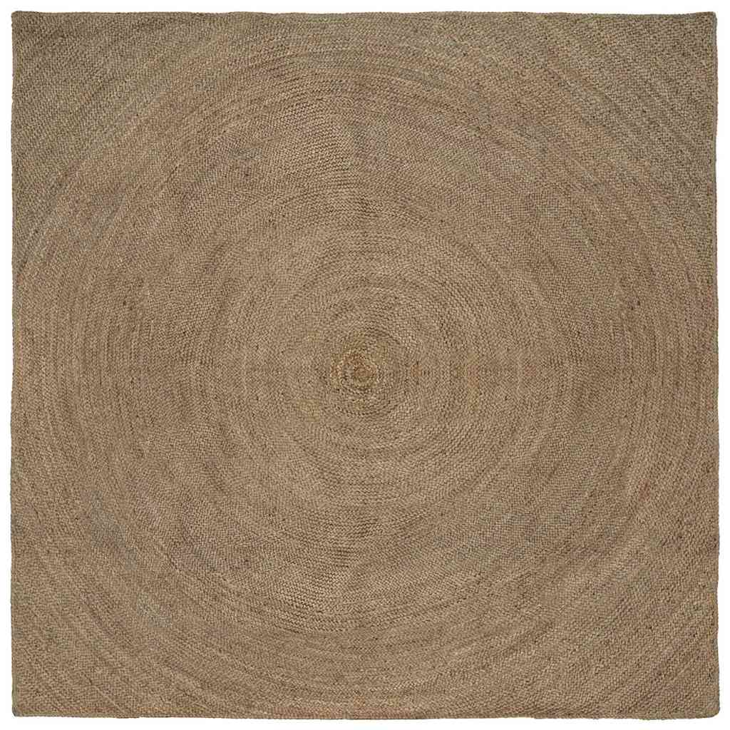 Vloerkleed Jute 200 x 200 cm Grijs