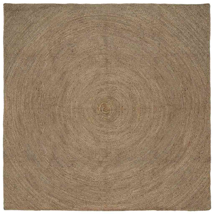 Vloerkleed Jute 200 x 200 cm Grijs