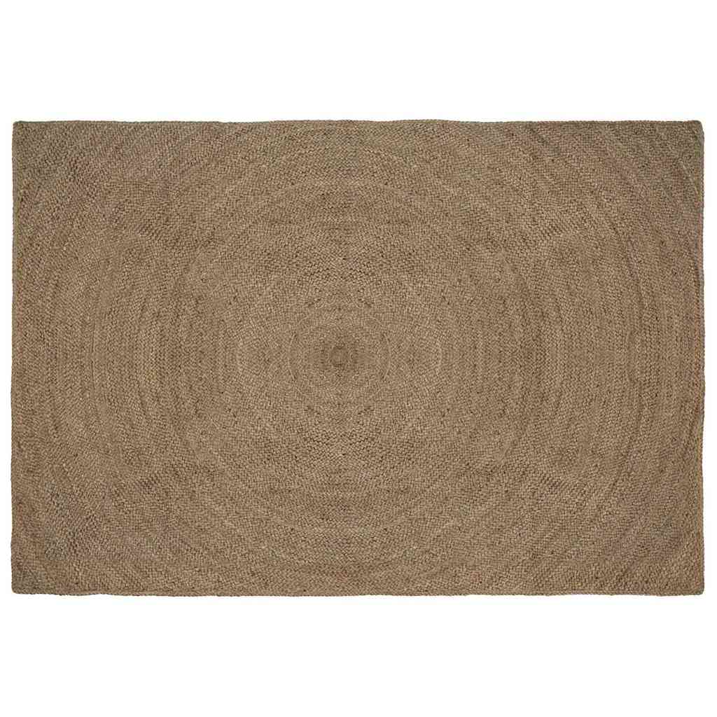 Vloerkleed Jute 240 x 340 cm Grijs