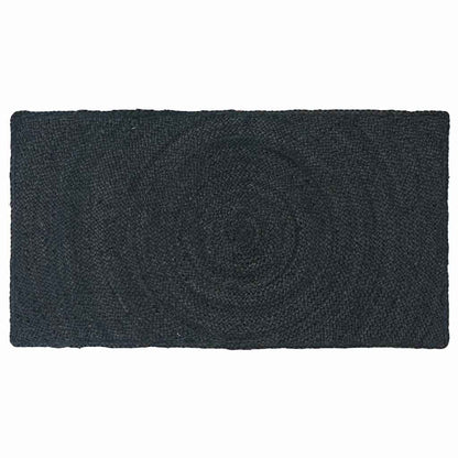 Vloerkleed Jute 60 x 110 cm Donkergrijs