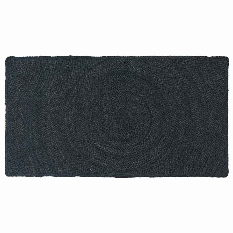 Vloerkleed Jute 60 x 110 cm Donkergrijs