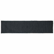 Vloerkleed 60 x 250 cm jute donkergrijs