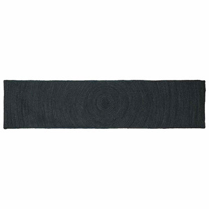 Vloerkleed Jute 60 x 300 cm Donkergrijs