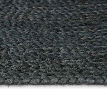 Vloerkleed Jute 80 x 200 cm Donkergrijs