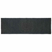 Vloerkleed jute 80 x 200 cm donkergrijs