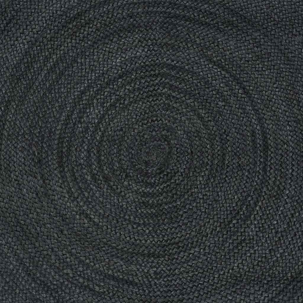 Vloerkleed Jute 80 x 400 cm Donkergrijs
