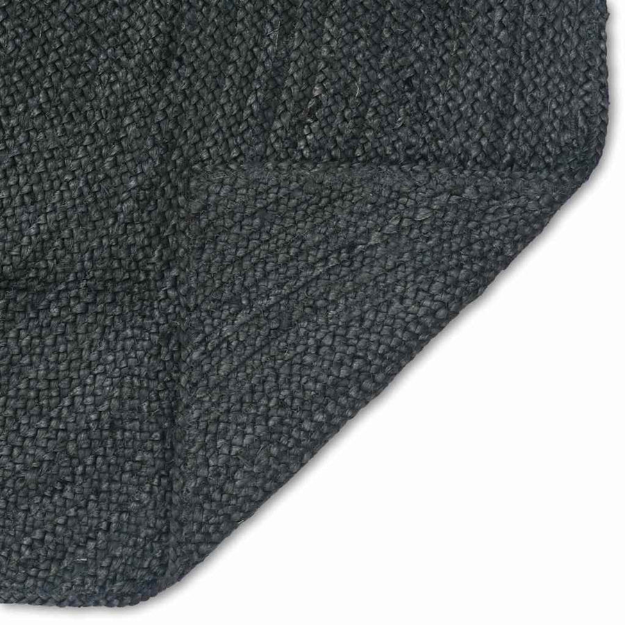 Vloerkleed Jute 120 x 170 cm Donkergrijs