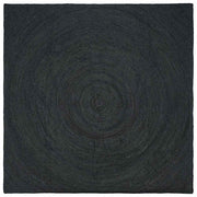 Vloerkleed vierkant 240x240 cm donkergrijs jute